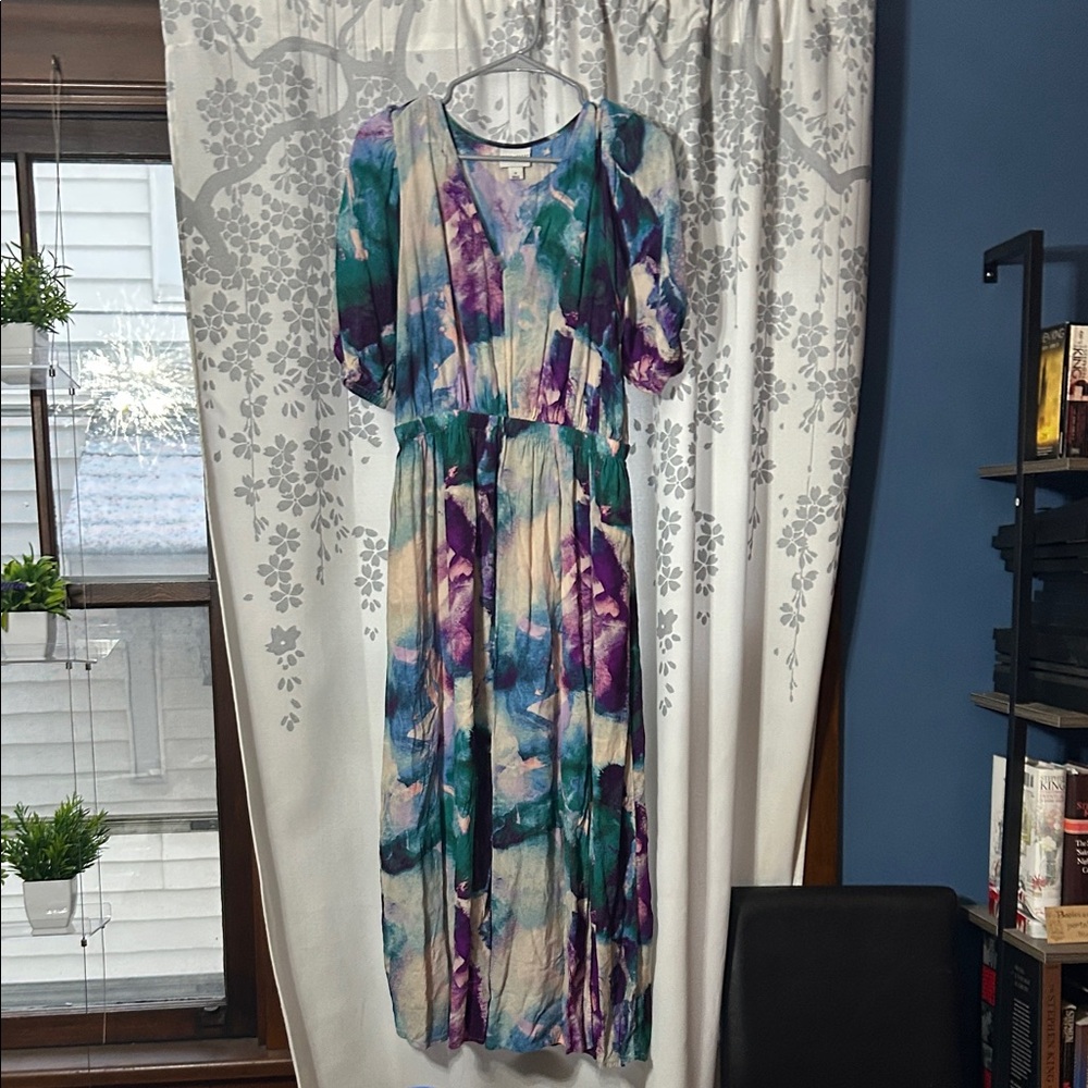 Ava & Viv Vibrant Purple and Teal Maxi Dress